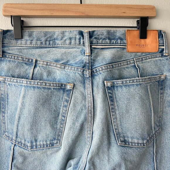 Moussy Vintage Sienna Straight Jeans Light Wash Premium Japanese Denim Sz 29 - Picture 6 of 11